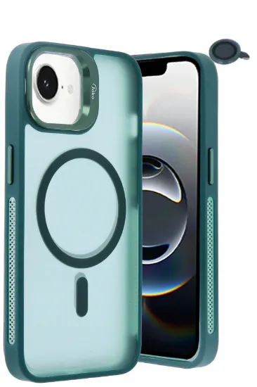Joko iPhone 16E Flet Lens Magsafe Kapak - Koyu Yeşil resmi