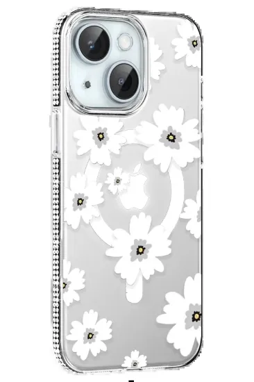 Joko Apple iPhone 14 Floral Magsafe Kapak - Beyaz resmi