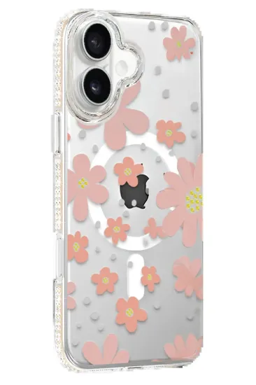 Joko Apple iPhone 16 Floral Magsafe Kapak - Pembe resmi