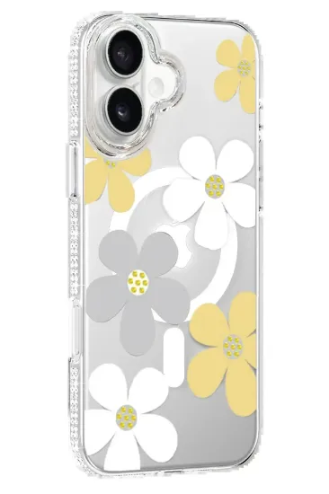 Joko Apple iPhone 16 Floral Magsafe Kapak - Sarı resmi