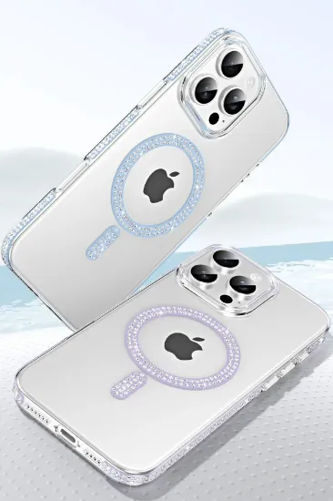 Joko Apple iPhone 16 Pro Max Move Taşlı Magsafe Kapak - Pembe resmi
