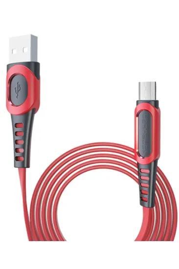 Konfulon DC01 Süper Hızlı Micro USB Kablo 1M 2.4A - Kırmızı resmi