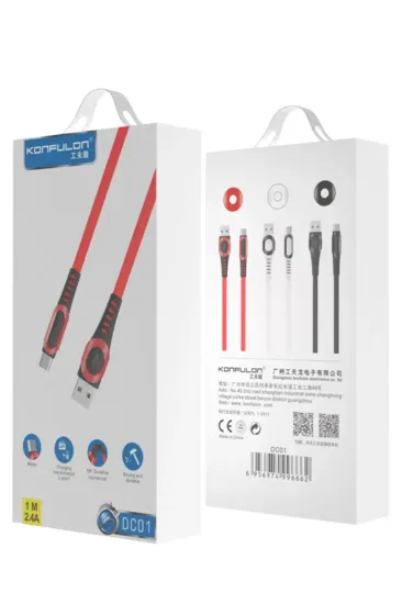 Konfulon DC01 Süper Hızlı Micro USB Kablo 1M 2.4A - Beyaz resmi