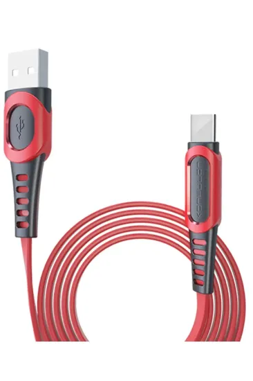 Konfulon DC03 Süper Hızlı Type-C Kablo 1M 2.4A - Kırmızı resmi