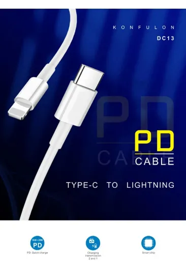 Konfulon DC13 1M 20W Type-C to Lightning Kablo iphone Uyumlu resmi
