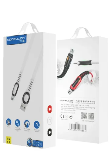 Konfulon DC24 Micro USB Kablo 1.2M 4A - Beyaz resmi