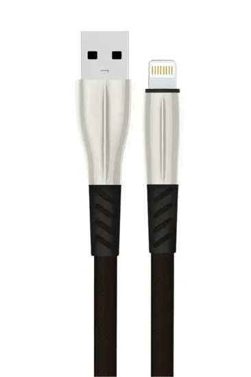 Konfulon S89 Metal Uçlu Lightning Kablo iphone Uyumlu 1M 2.4A - Siyah resmi