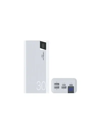 Konfulon A19 Dijital Ekranlı Powerbank 30.000 mAh Hızlı Şarj - Beyaz resmi