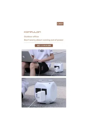Konfulon CN01 Powerbank 45.000 mAh Kamp Şarj PD - Beyaz resmi