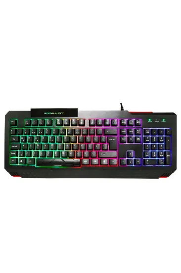 Konfulon V2 RGB Işıklı Türkçe Q Kablolu Gaming Klavye resmi