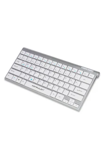 Konfulon V6 Bluetooth 5.0 Standlı Türkçe Q Klavye - Gümüş resmi