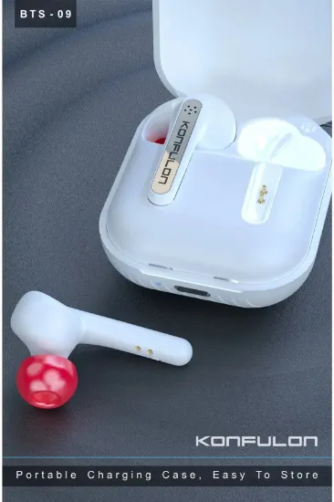 Konfulon BTS09 Kablosuz Airpods Kulaklık - Beyaz resmi