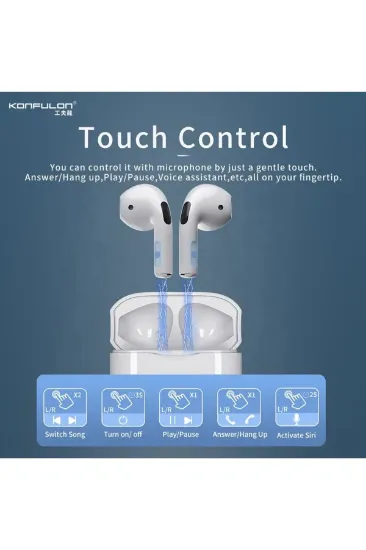 Konfulon BTS21 Kablosuz Airpods Kulaklık - Siyah resmi