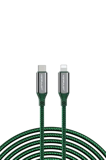 Konfulon DC35 Type-C to Lightning Kablo 1MT - Yeşil resmi