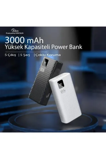 Konfulon A26Q Powerbank 30.000 mAh PD 20W Hızlı Şarj - Siyah resmi