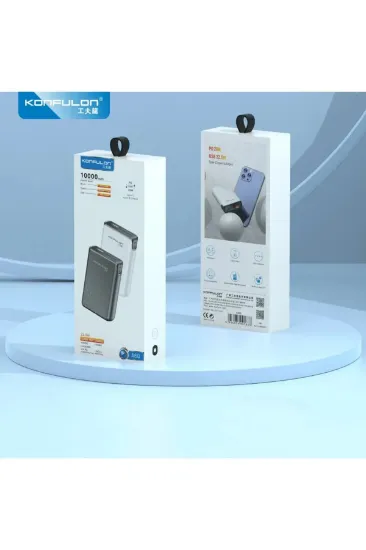 Konfulon A6Q 22.5W Usb 3.0 ve 20W Type-C Çıkışlı 10.000 mAh PD Powerbank - Siyah resmi