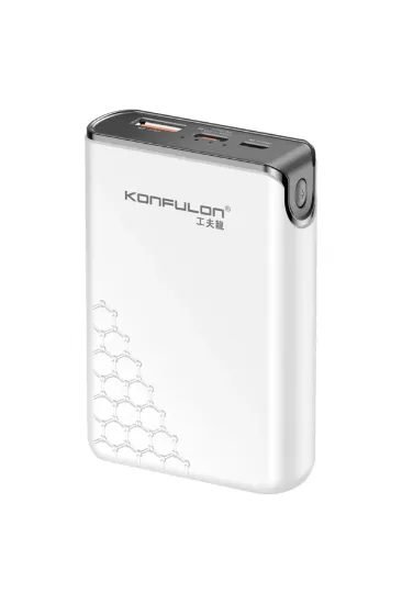 Konfulon A6Q 22.5W Usb 3.0 ve 20W Type-C Çıkışlı 10.000 mAh PD Powerbank - Beyaz resmi