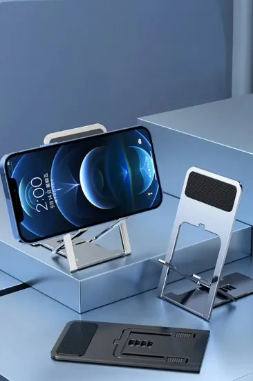 Konfulon CM25 Ayarlanabilir Katlanabilir Masaüstü Telefon Tutucu - Siyah resmi