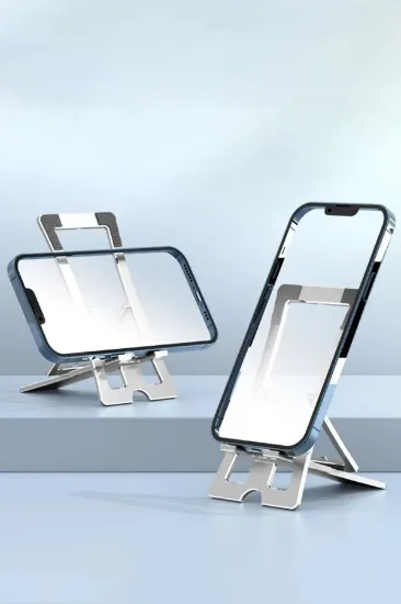 Konfulon CM23 Ayarlanabilir Katlanabilir Masaüstü Telefon Tutucu - Gümüş resmi