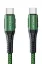 Konfulon DC43 Type-C to Type-C 1M Örgü 60W Hızlı Şarj Kablo - Yeşil resmi