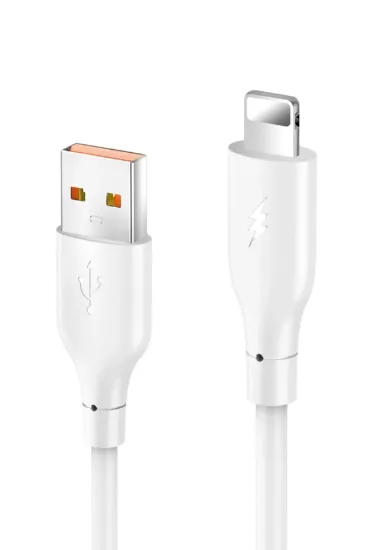 Konfulon DC64 USB to Lightning 1M 3.0A Hızlı Şarj Kablo - Beyaz resmi