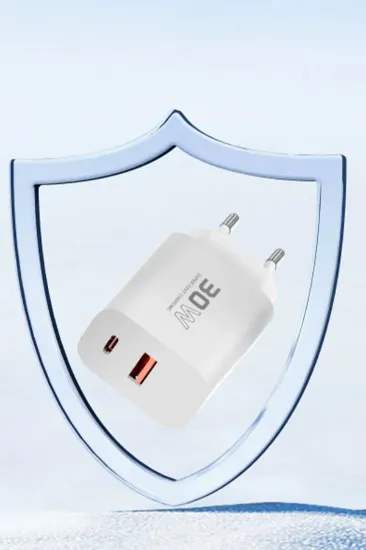 Konfulon C89Q 1 Adet 30W Type-C ve 1 Adet 22.5W USB Çıkışlı Ekstra DL48 1M USB to Lightning Kablolu PD Şarj Cihazı - Beyaz resmi