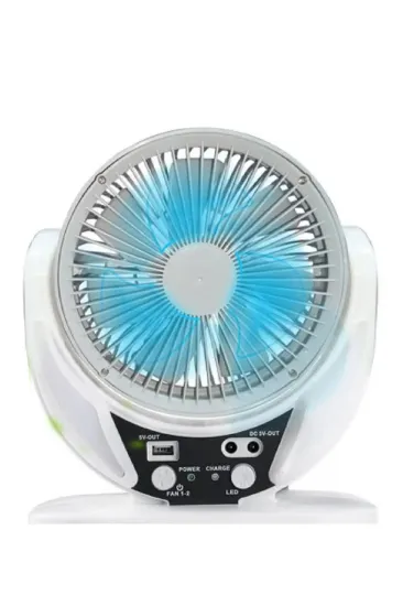 Konfulon FS21 Led Işıklı Masaüstü Soğutma Fanı - Beyaz resmi