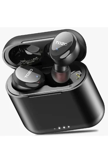 Tozo T6S Ultra Hafif IPX8 Su Geçirmez Bluetooth 5.3 Kablosuz Airpods Kulaklık - Siyah resmi