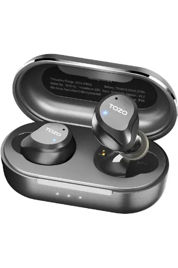 Tozo NC9 Pro Aktif Gürültü Engelleyici Özellikli Bluetooth 5.3 Kablosuz TWS Airpods Kulaklık - Siyah resmi