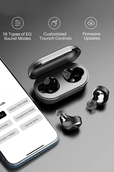 Tozo NC9 Pro Aktif Gürültü Engelleyici Özellikli Bluetooth 5.3 Kablosuz TWS Airpods Kulaklık - Siyah resmi