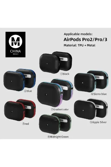 Movenchy Airpods 3 (3.nesil) MO-A8 Armor Kılıf - Siyah resmi