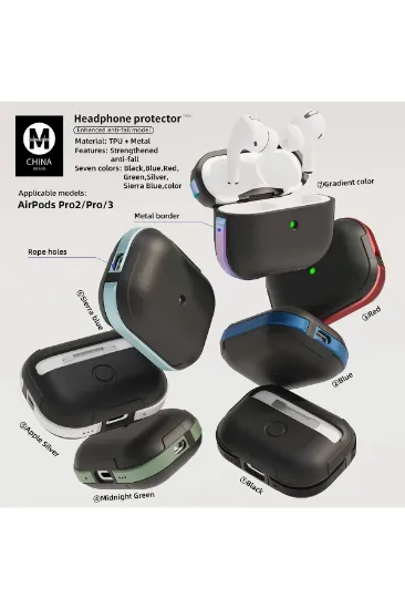 Movenchy Airpods 3 (3.nesil) MO-A8 Armor Kılıf - Gümüş resmi
