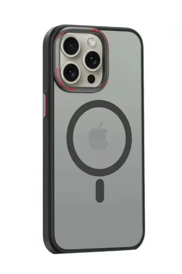 Movenchy iPhone 14 Pro Max Kılıf Radyant Magsafe Kapak - Siyah resmi