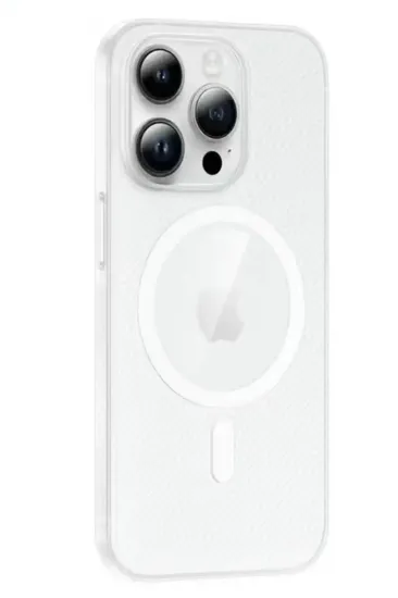 Movenchy iPhone 14 Pro Kılıf PP Magsafe Kapak - Beyaz resmi
