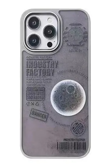 Movenchy iPhone 15 Pro Max Terra Desenli Kapak - Siyah - 2 resmi