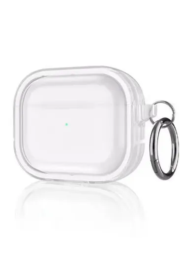 Movenchy Airpods Pro 2 (2.nesil) Shiny Şeffaf Kılıf - Beyaz resmi