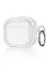 Movenchy Airpods Pro 2 (2.nesil) Shiny Şeffaf Kılıf - Beyaz resmi