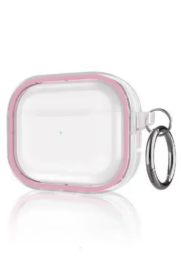 Movenchy Airpods Pro 2 (2.nesil) Shiny Şeffaf Kılıf - Pembe resmi