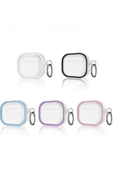 Movenchy Airpods Pro 2 (2.nesil) Shiny Şeffaf Kılıf - Pembe resmi