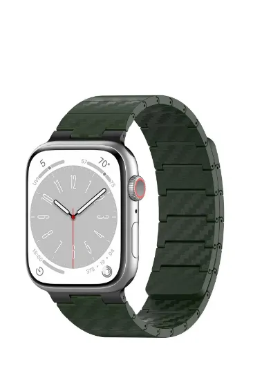 Movenchy Watch 45mm Carbon Steel Kordon - Koyu Yeşil resmi