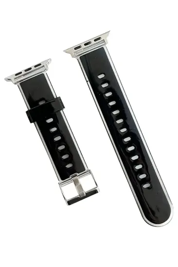 Movenchy Watch 45mm Jelly Silikon Kordon - Siyah resmi