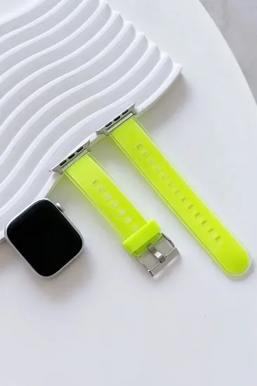 Movenchy Watch 45mm Jelly Silikon Kordon - Yeşil resmi
