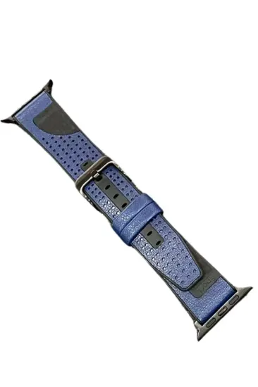Movenchy Watch 45mm Buff Deri Kordon - Lacivert resmi