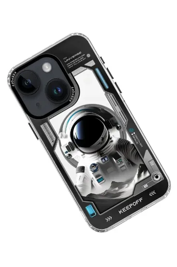 Keep Off iPhone 15 Aerospace Magsafe Kapak - Spaceman resmi