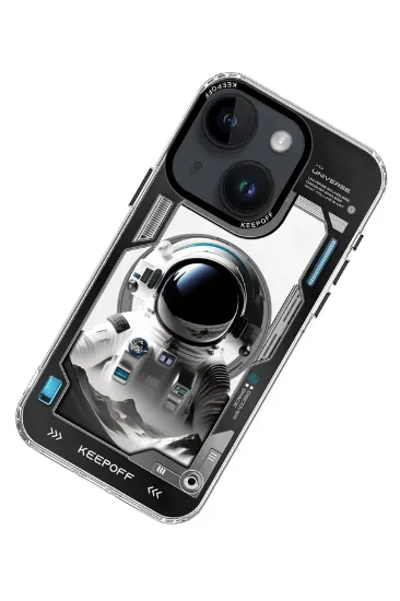 Keep Off iPhone 15 Aerospace Magsafe Kapak - Spaceman resmi
