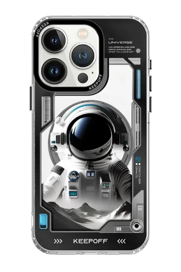 Keep Off iPhone 15 Pro Aerospace Magsafe Kapak - Spaceman resmi
