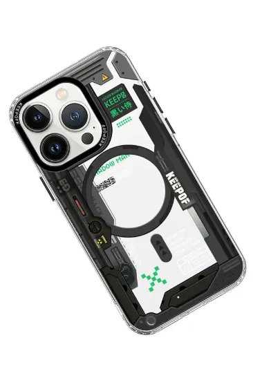 Keep Off iPhone 15 Pro Future Armor Magsafe Kapak - Black Samurai resmi