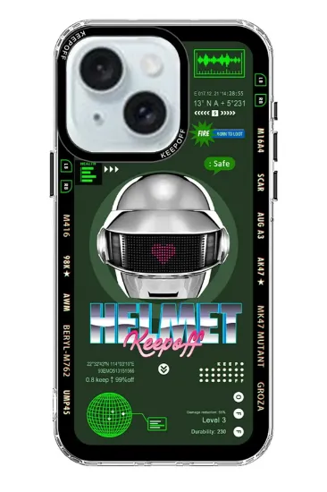 Keep Off iPhone 15 Parallel Space Time Magsafe Kapak - Metal Confession resmi
