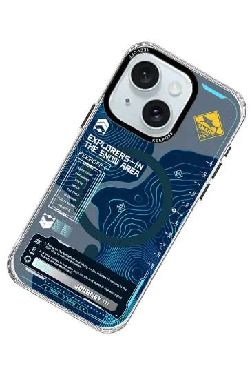 Keep Off iPhone 15 Map Magsafe Kapak - Island resmi