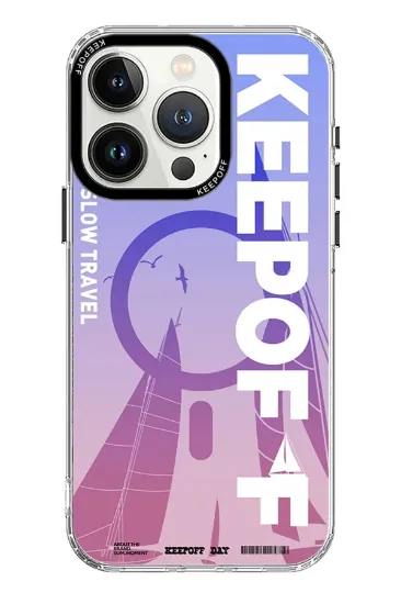 Keep Off iPhone 15 Pro Max Summer Travel Magsafe Kapak - Quiet Wandering resmi